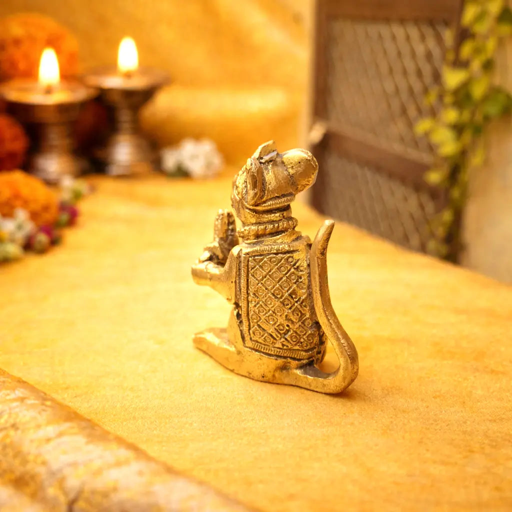 Brass Mushak / Rat Idol (2.5 Inch) Vedansh Craft