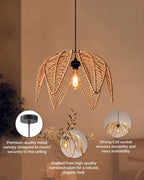 Artistic Rattan Ceiling Light for Cafe and Restaurant