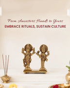 Brass Lakshmi Vishnu Standing Idol for Pooja & Home Décor