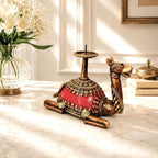 Brass Dhokra Sitting Camel Candle Stand (5 Inch) Vedansh Craft