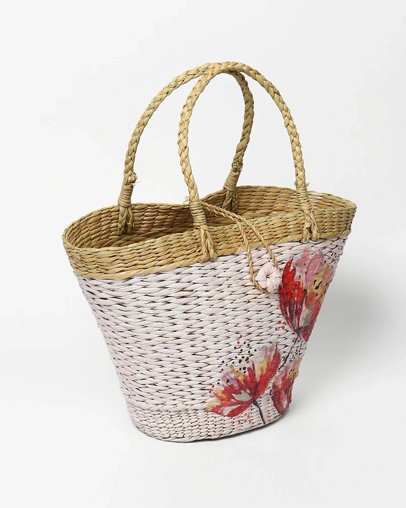 Handmade Boat Style Seagrass Basket Tote