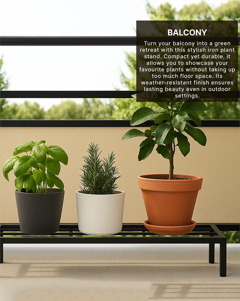 Set of 4 Metal Plant Pot Stands for Indoor and Outdoor Use, Durable Garden Plant Holder