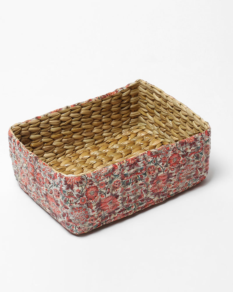 Handwoven Seagrass Organizer for Stylish Storage, Shelf Display, and Tabletop Use