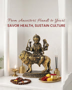 Pure Brass Durga Idol Figurine for Devotion and Spiritual Corners