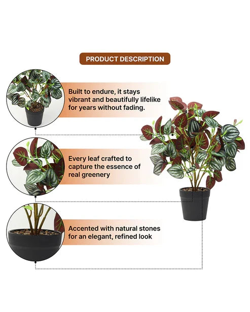 Decorative Artificial Plant with Pot for Living Room and Office Desk Decor