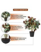 Decorative Artificial Plant with Pot for Living Room and Office Desk Decor