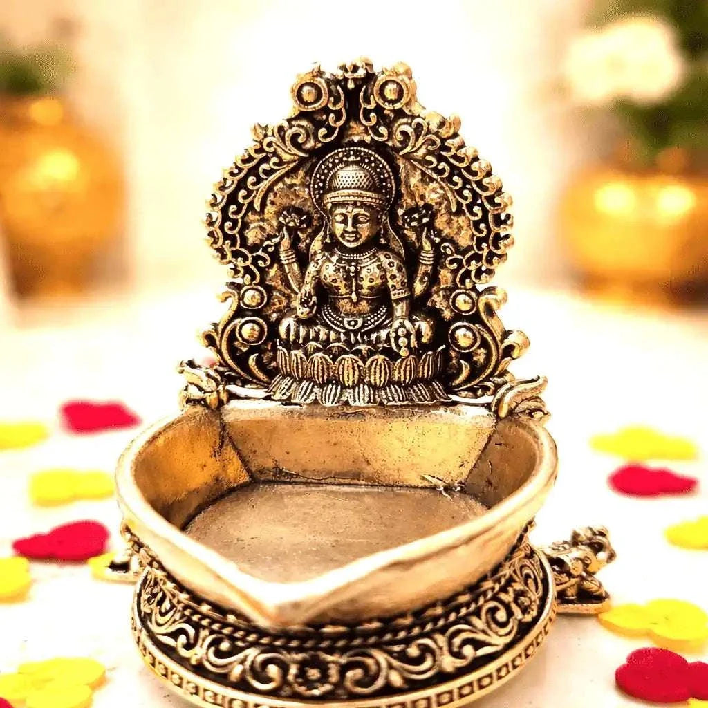 Brass Lakshmi Lightweight Diya (3 Inch) Vedansh Craft