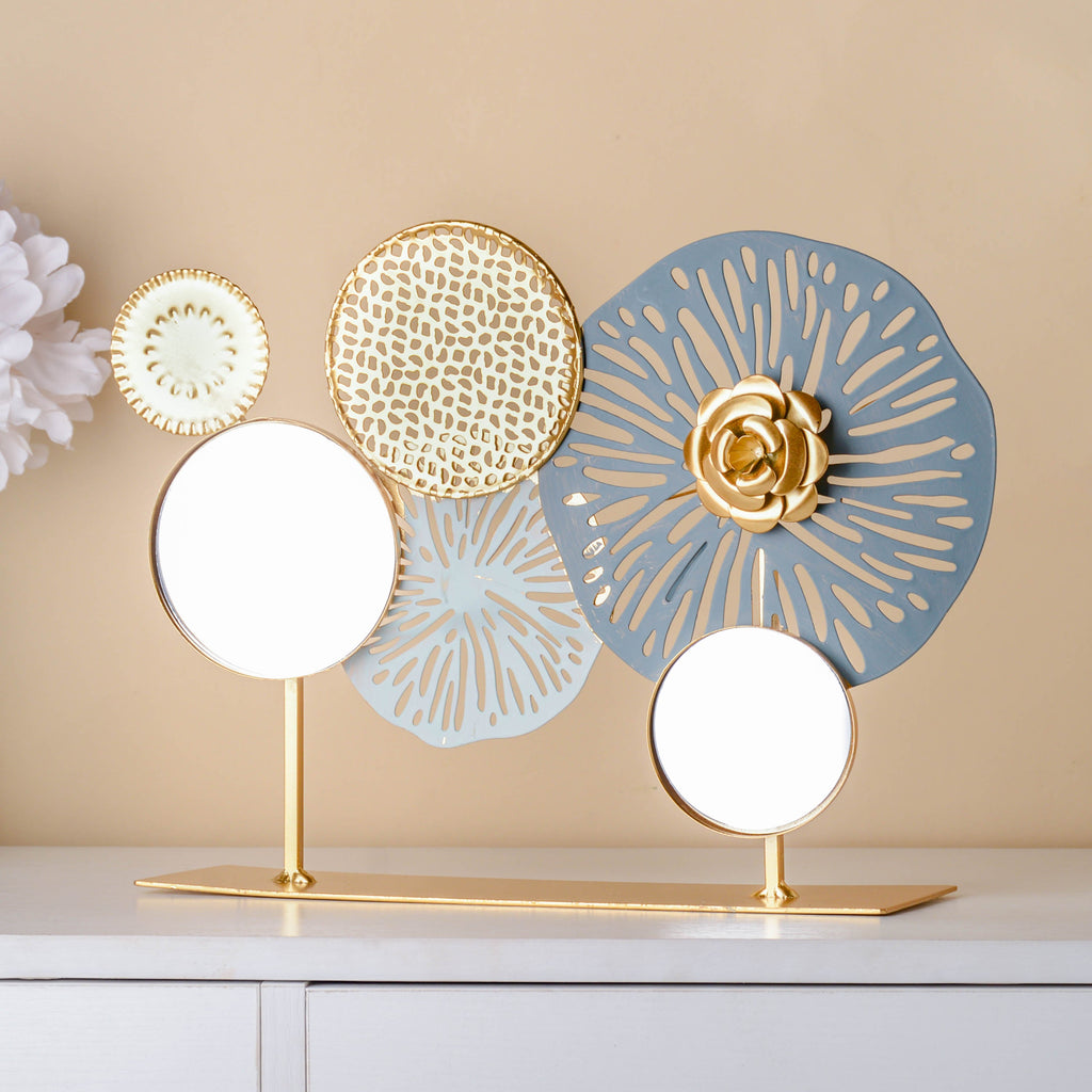 Blue and Golden Table Decor Nestasia