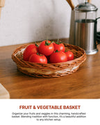 Wicker Baskets for Fruit and Kitchen Storage, Perfect Cane Gift Hamper