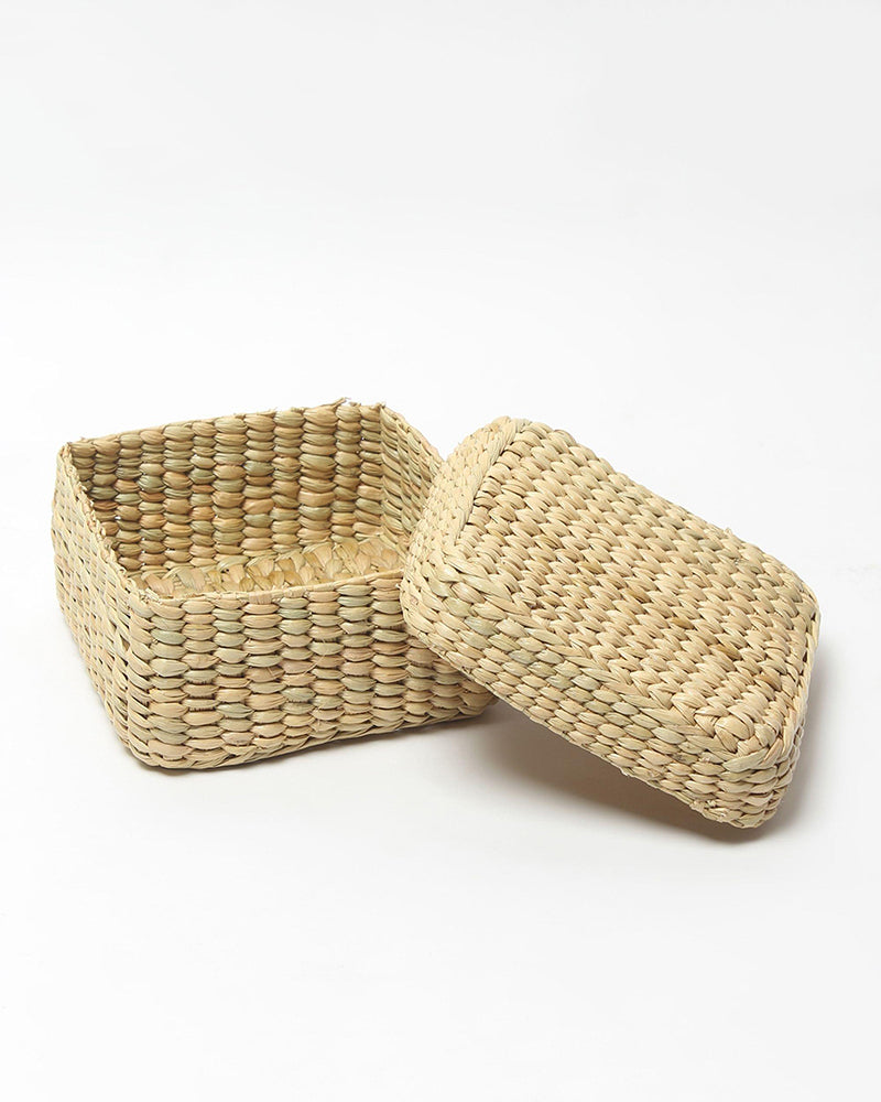 Seagrass Storage Box for Closet & Desk Organization