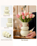 Elegant Metal Vase for Modern Minimalist and Luxury Home Interiors