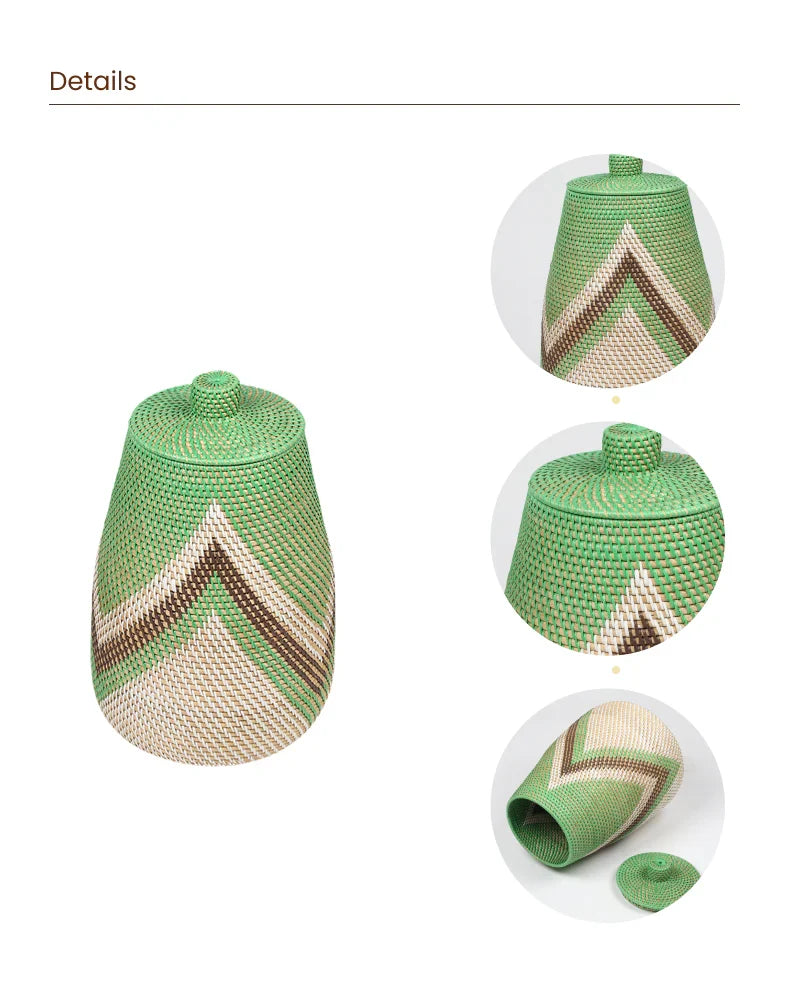 Rattan Storage Basket for Bedroom and Living Room