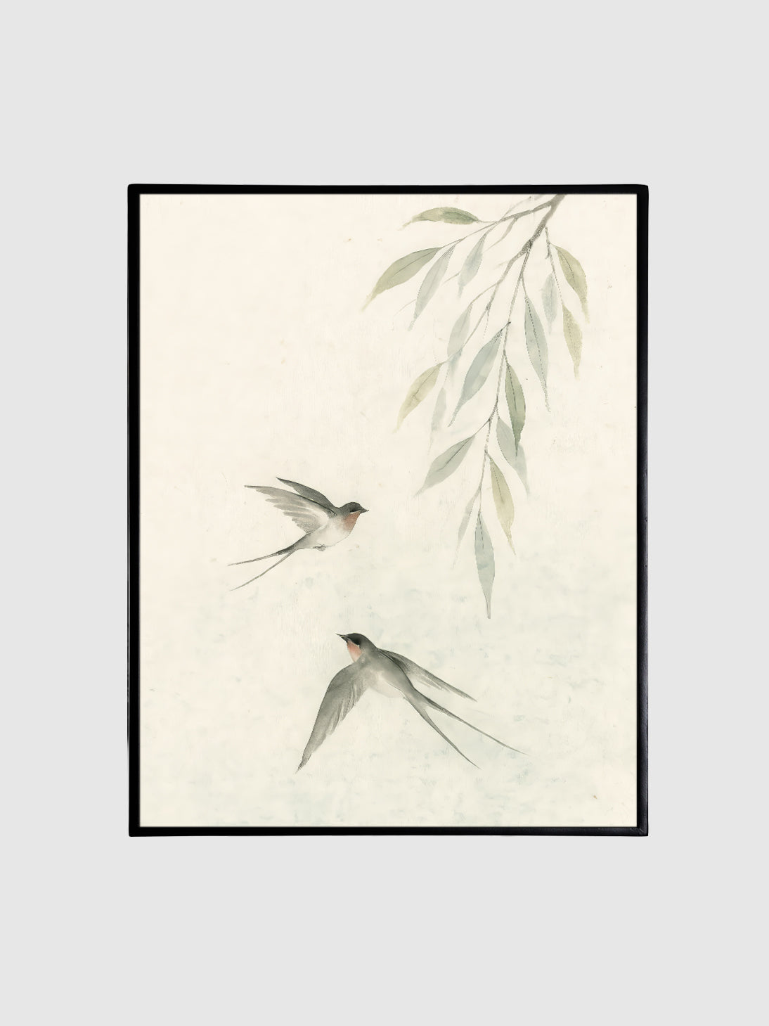 Songs of the Willow | Printed Canvas Wall Art Contrast Living