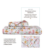 Multicolor Double Bedsheet Set King Size Export Cotton 300 TC