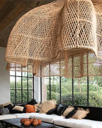 Minimalist Rattan Ceiling Light for Balcony and Living Room