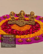 Lakshmi Ganesh Saraswati Pooja Idol, Decorative God Murti for Home
