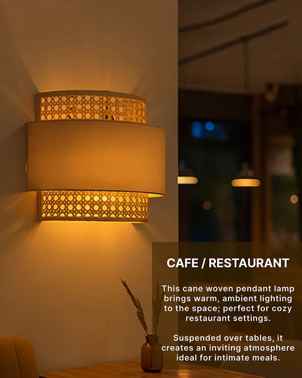 Stylish Rattan Wall Lamp for Balcony and Hall