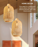 Natural Bamboo Pendant Lamp for Living Room Decoration