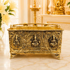 Brass Ashtalakshmi Basket With Handle And Leg (4 Inch) Vedansh Craft