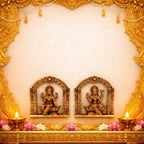 Brass Ashtalakshmi Wall Hanging Plates Set (5.5 Inch) Vedansh Craft