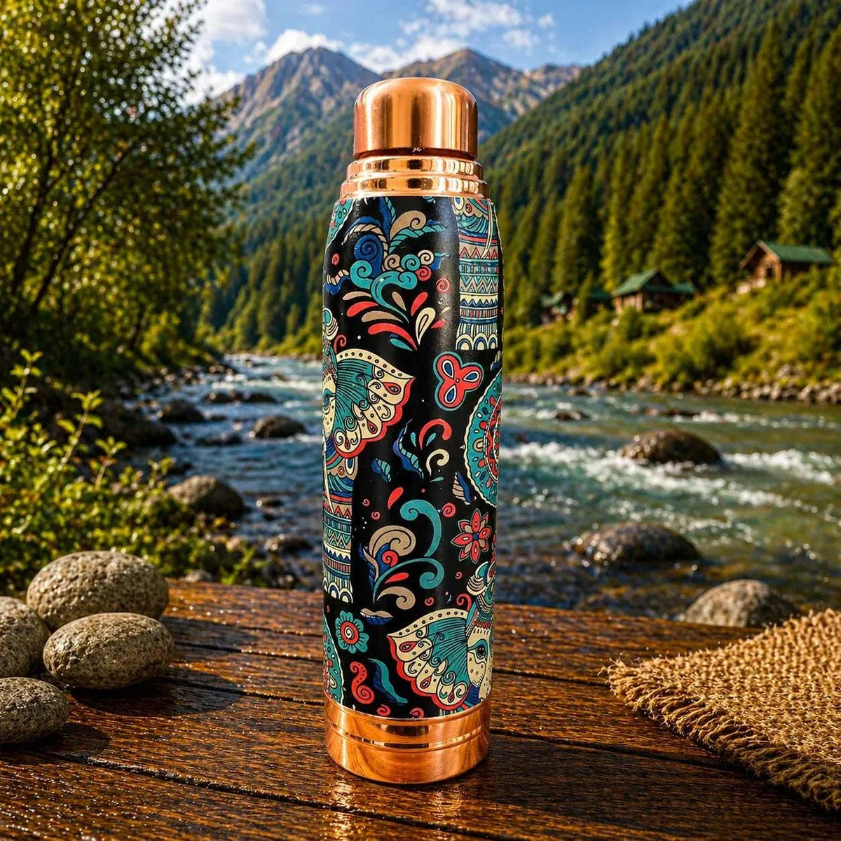 Copper Water Bottle (11.5 Inch) Vedansh Craft