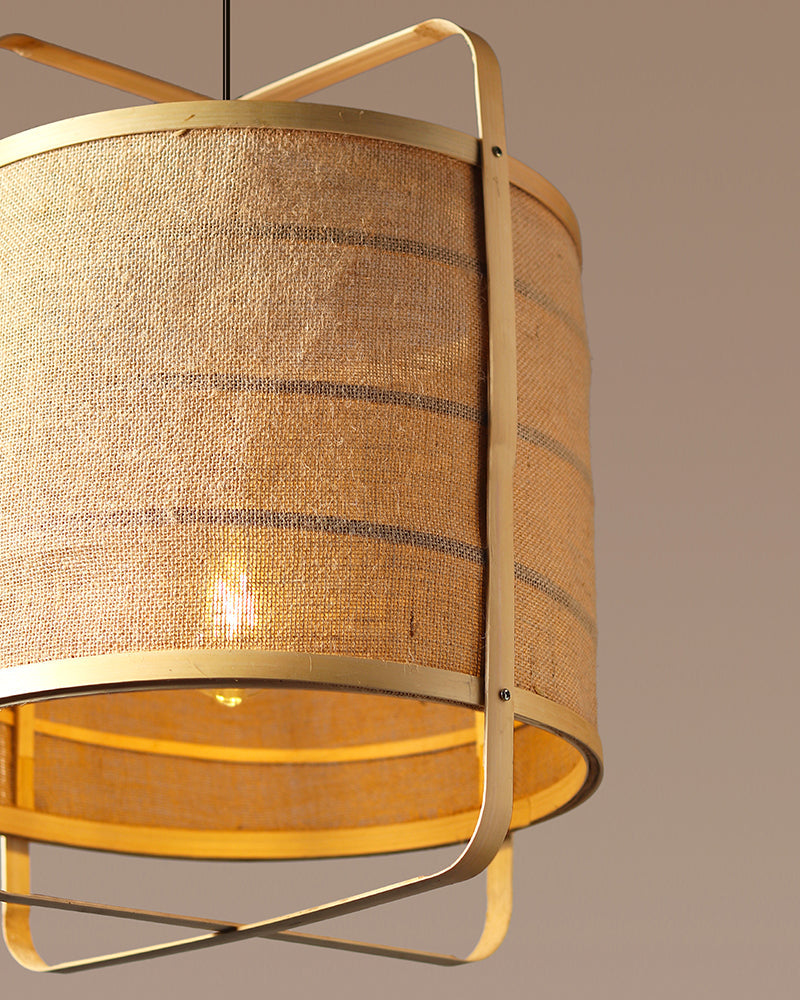 Elegant Bamboo Pendant Lamp for Balcony and Hall