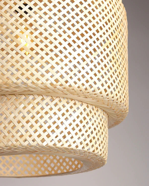 Artistic Bamboo Hanging Light for Living Space and Dining Area