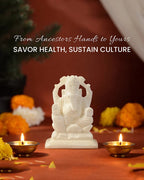 Lord Ganesha Marble Murti for Wisdom, Prosperity, and Daily Worship