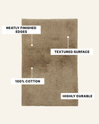 Bamboo Fiber Anti Skid Bathroom Door Mat and Bath Mat for Wet Area Protection