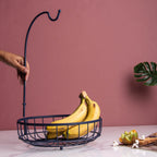 Wire Fruit Holder Basket with Banana Hanger Nestasia