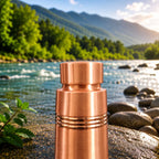 Copper Ring Design Water Bottle (10.5 Inch) Vedansh Craft