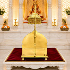 Handcrafted Brass Singhasan with Dome for Laddu Gopal Vedansh Craft