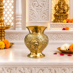 Brass Shankh Chakra Namaha Kodam / Kalash Vedansh Craft