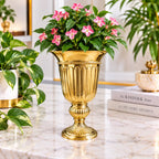 Brass Bucket Planter Pot With Stand Vedansh Craft