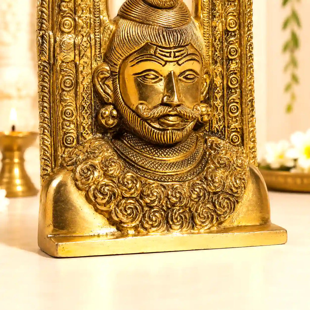 Brass Shiva Head Idol With Kirtimukha (8.5 Inch) Vedansh Craft