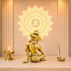 Brass Sitting Indra Dev Idol (9.5 Inch) Vedansh Craft