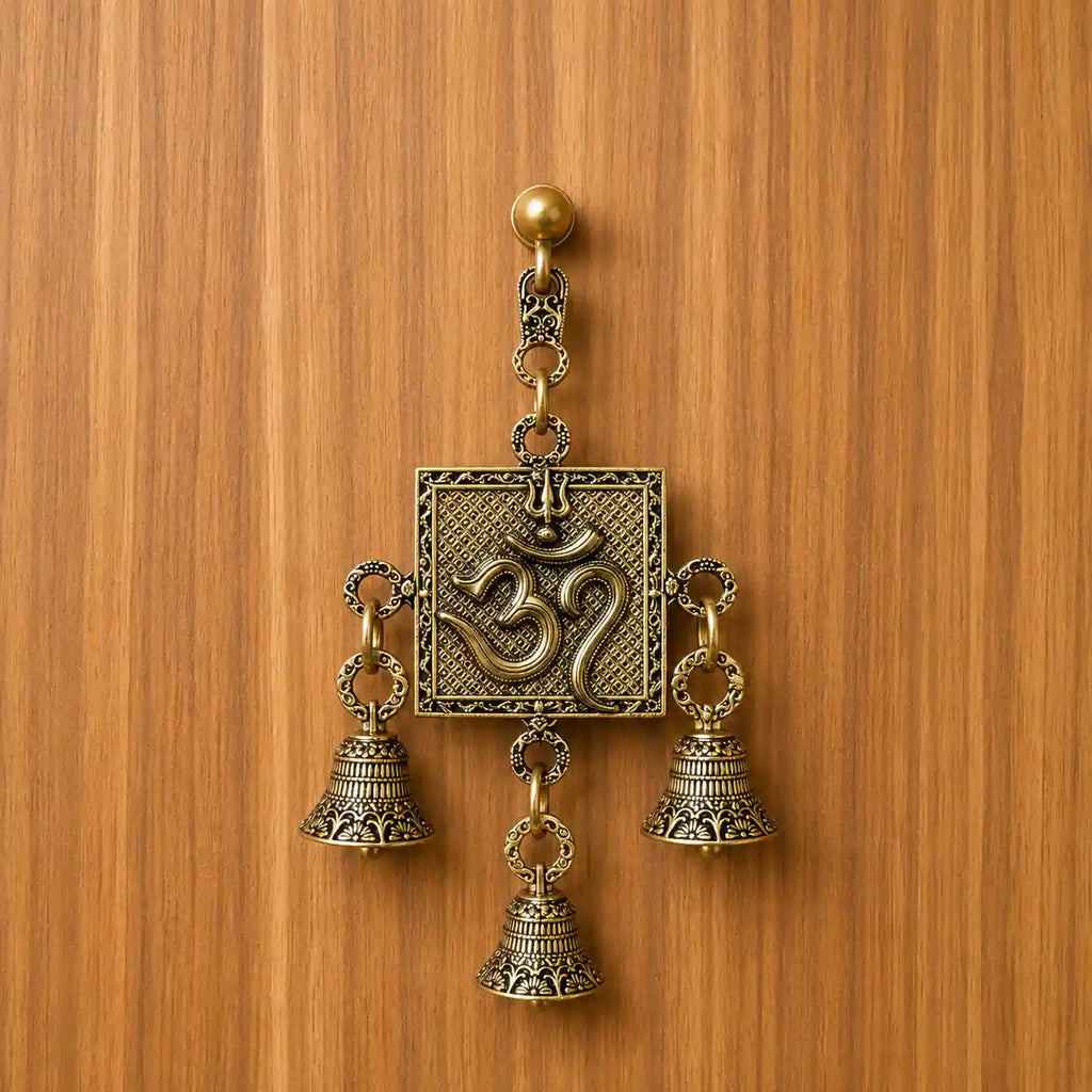 Brass Lightweight Wall Hanging With Bell (6 Inch) Vedansh Craft