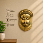 Brass Bhairav Face Mask Wall Hanging (12 Inch) Vedansh Craft