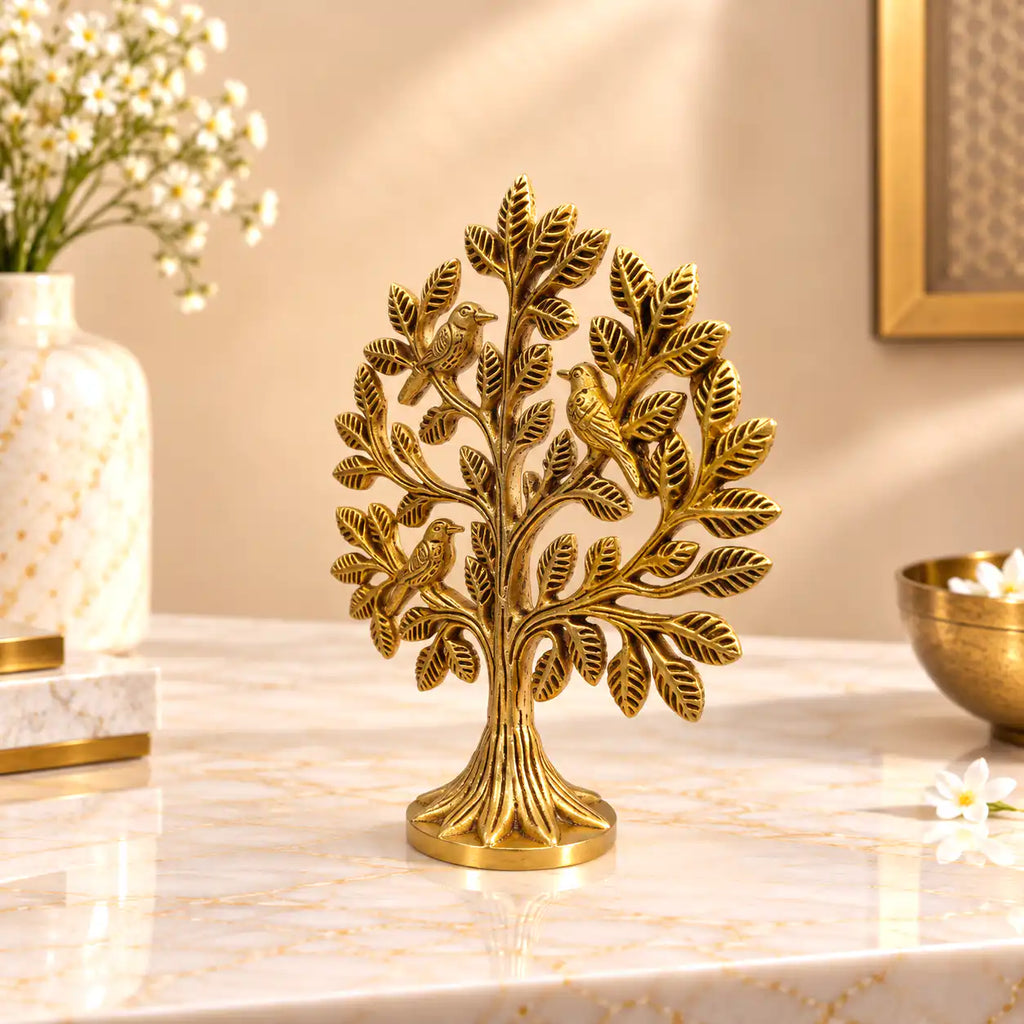 Brass Kalpvriksha Table Decor (5.5 inch) Vedansh Craft