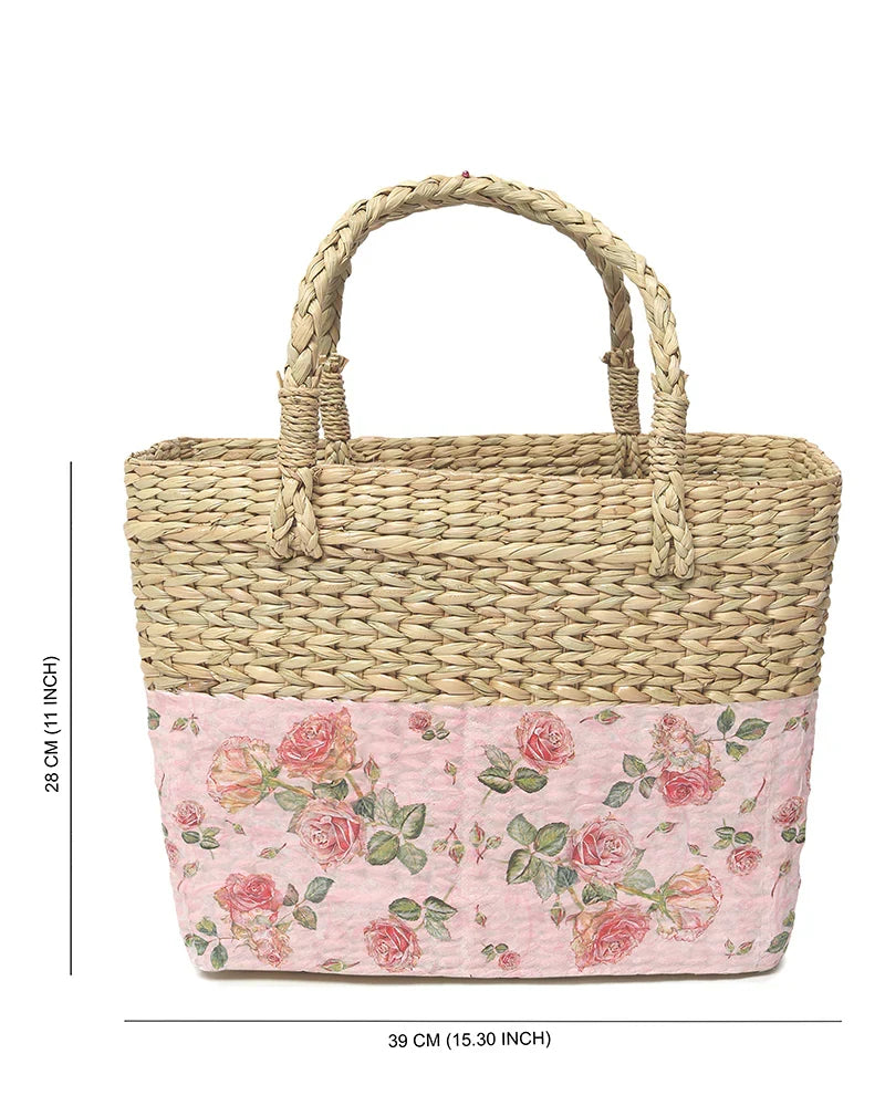 Handmade Seagrass Shopping Bag with Handle