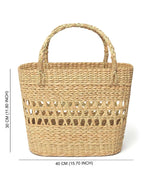 Handcrafted Seagrass Market Basket - Jali Shopping Bag