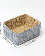 Sustainable Seagrass Organizer for Versatile Storage, Shelf, and Decorative Use