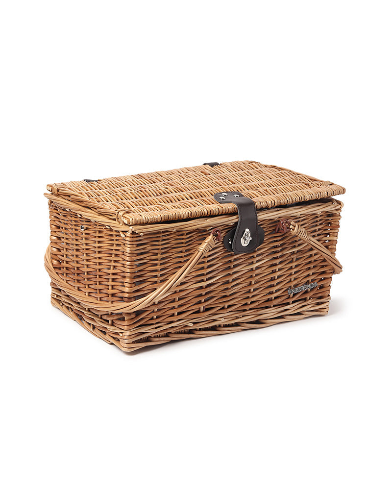 Handcrafted Wicker Picnic Basket for Travel, Family Meals & Food Carry