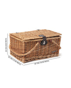 Handcrafted Wicker Picnic Basket for Travel, Family Meals & Food Carry
