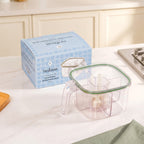Four Sectioned Seasoning Box With Handle And Spoons 800ml Nestasia