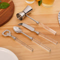 Contemporary Chic 4 Piece Stainless Steel Bar Tool Set Nestasia