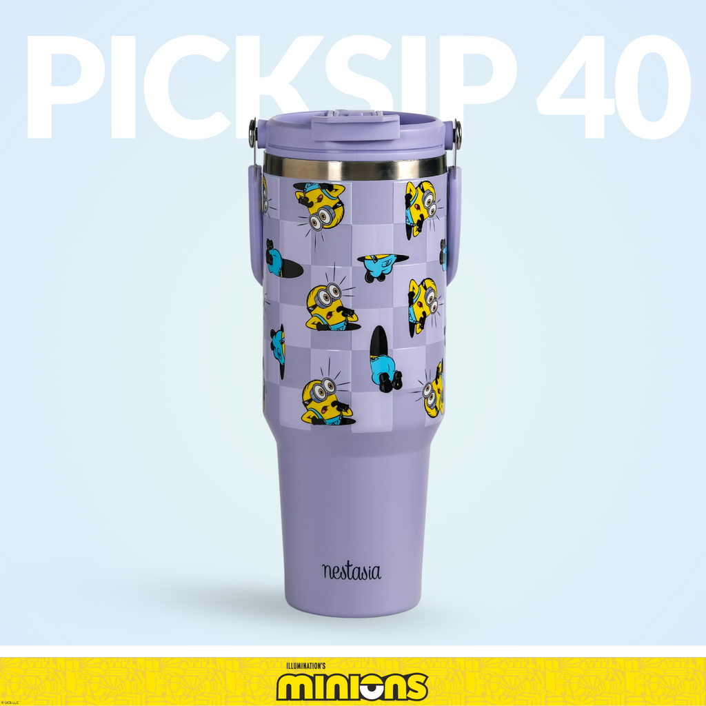 Minions Hide And Seek PickSip 40 Bottle 1200ml Purple Nestasia