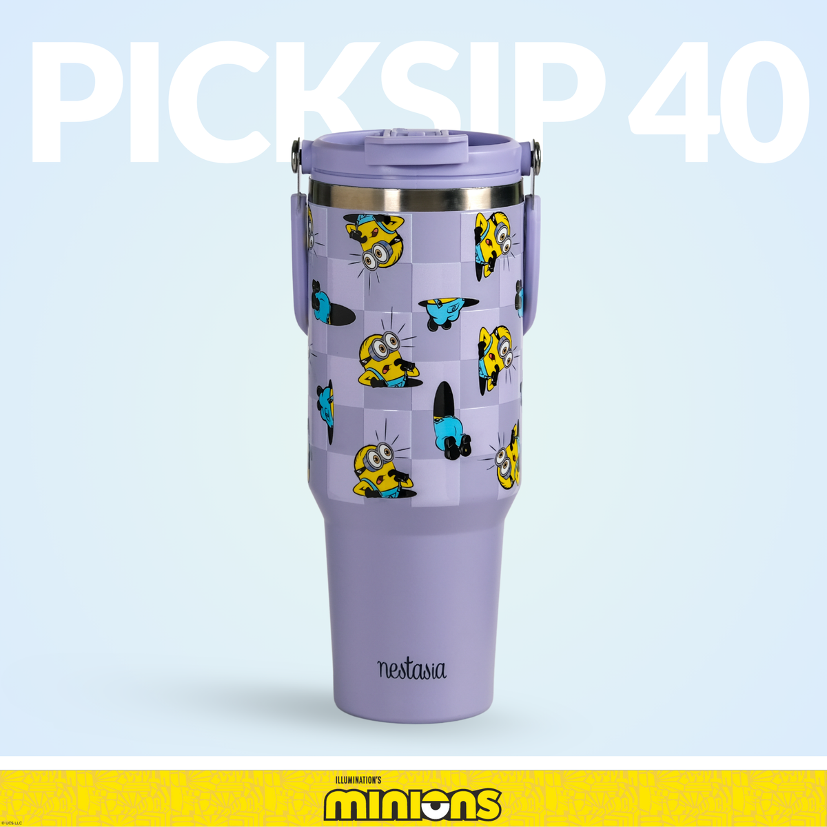 Minions Hide And Seek PickSip 40 Bottle 1200ml Purple Nestasia