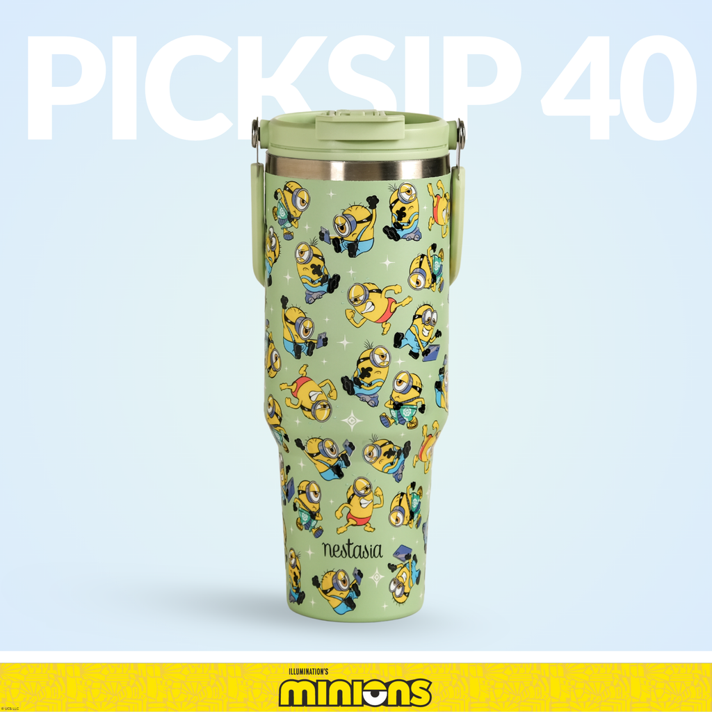 Minions Stuart Poses PickSip40 Bottle 1200ml Green Nestasia