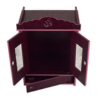 CrazyInk Wooden Readymade Wall Hanging Puja Temple for Home God Stand for Pooja Room Mandir Wood Devghar Stand for Office and Shop Crazyink-453